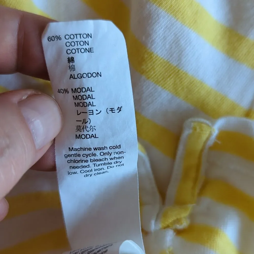 Gap kids striped yellow and white dress size L